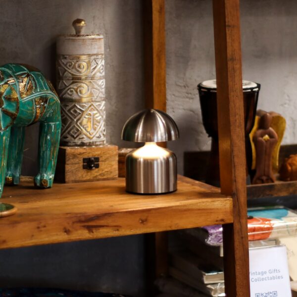 Touch Lamp - Dome Mushroom Silver - USB (C) - Rechargable  (400 Watt) - Bild 5