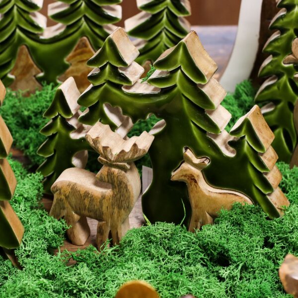 Lost in the Forrest -  Two Dear in the Forrest 3D Wooden Decoration - 18x23cm - Bild 5