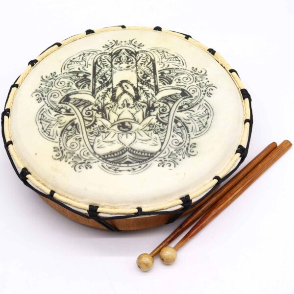 Hamsa Shamanic Drum with Two Sticks - 30cm - Bild 2