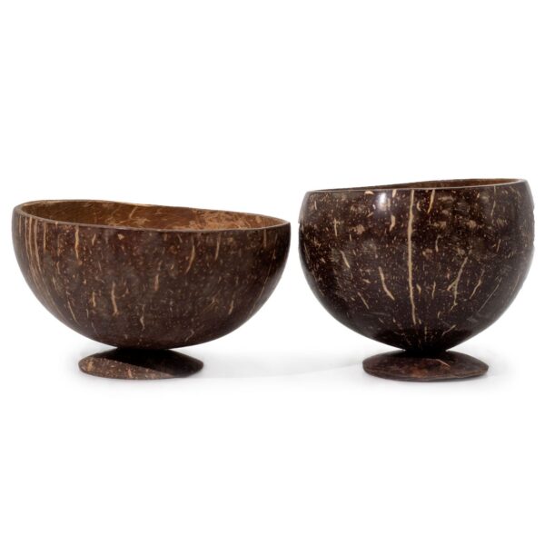 Medium Natural Coconut Bowl on Stand - Bild 2