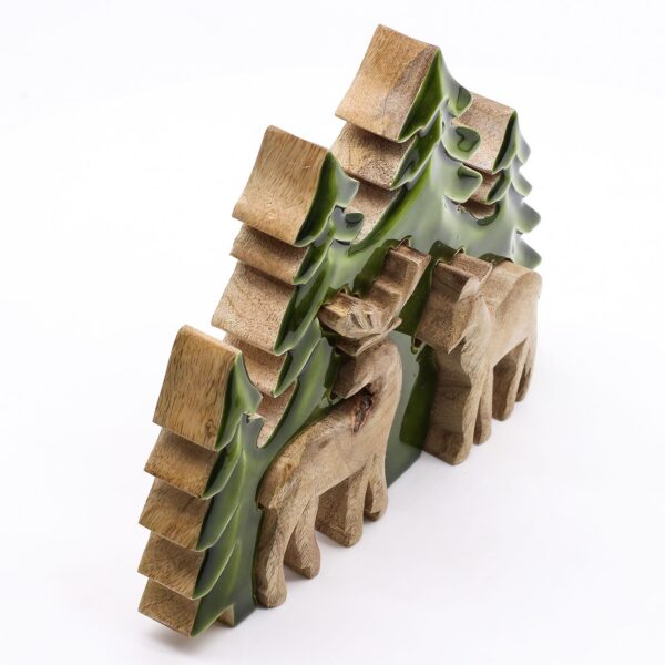 Lost in the Forrest -  Two Dear in the Forrest 3D Wooden Decoration - 18x23cm - Bild 10