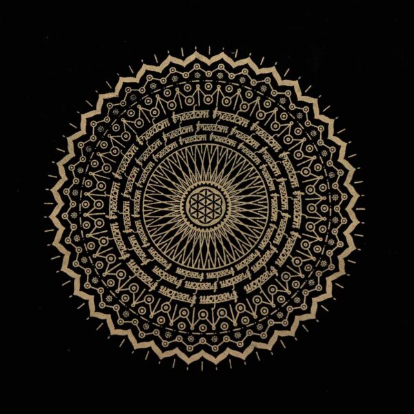 Oversized Stonewash Tote Bag 14oz - Freedom Mandala - Bild 3