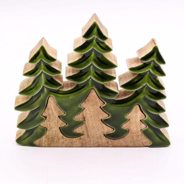 Lost in the Forrest - Three Trees 3D Wooden Decoration - 20x23cm - Bild 5