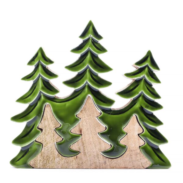 Lost in the Forrest - Three Trees 3D Wooden Decoration - 20x23cm - Bild 4