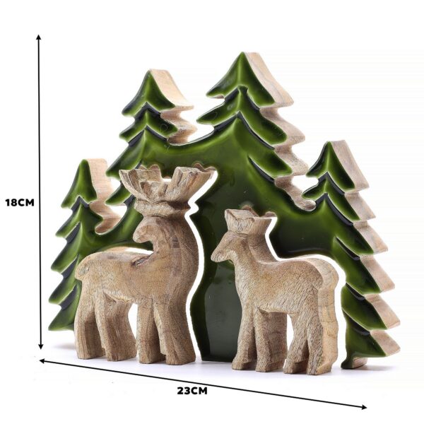 Lost in the Forrest -  Two Dear in the Forrest 3D Wooden Decoration - 18x23cm - Bild 8