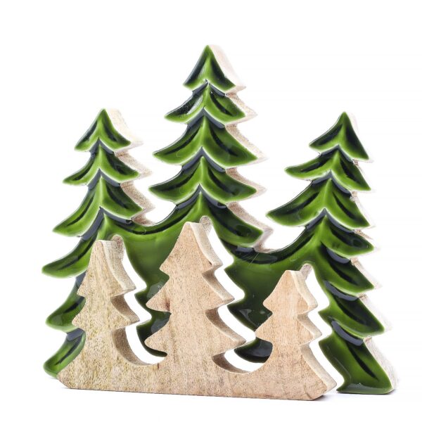 Lost in the Forrest - Three Trees 3D Wooden Decoration - 20x23cm - Bild 2