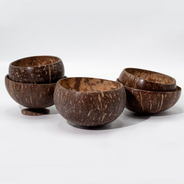 Medium Natural Coconut Bowl on Stand - Bild 4