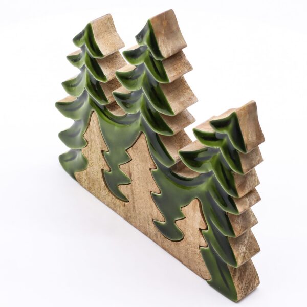 Lost in the Forrest - Three Trees 3D Wooden Decoration - 20x23cm - Bild 9