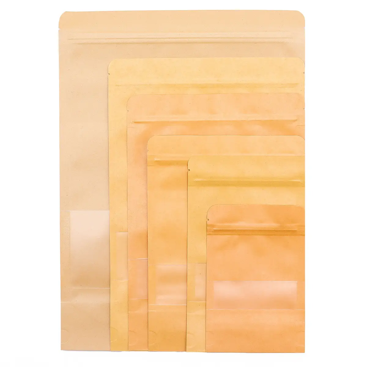 10-pack papperspåsar med fönster i kraftpapper 10x20 cm - produktbild 4