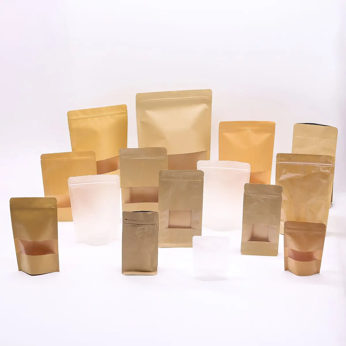 10-pack papperspåsar med fönster i kraftpapper 12x20 cm - produktbild 5
