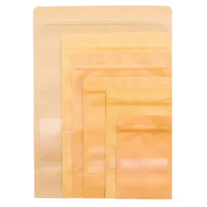 10-pack papperspåsar med fönster i kraftpapper 16 x 24 cm - produktbild 4