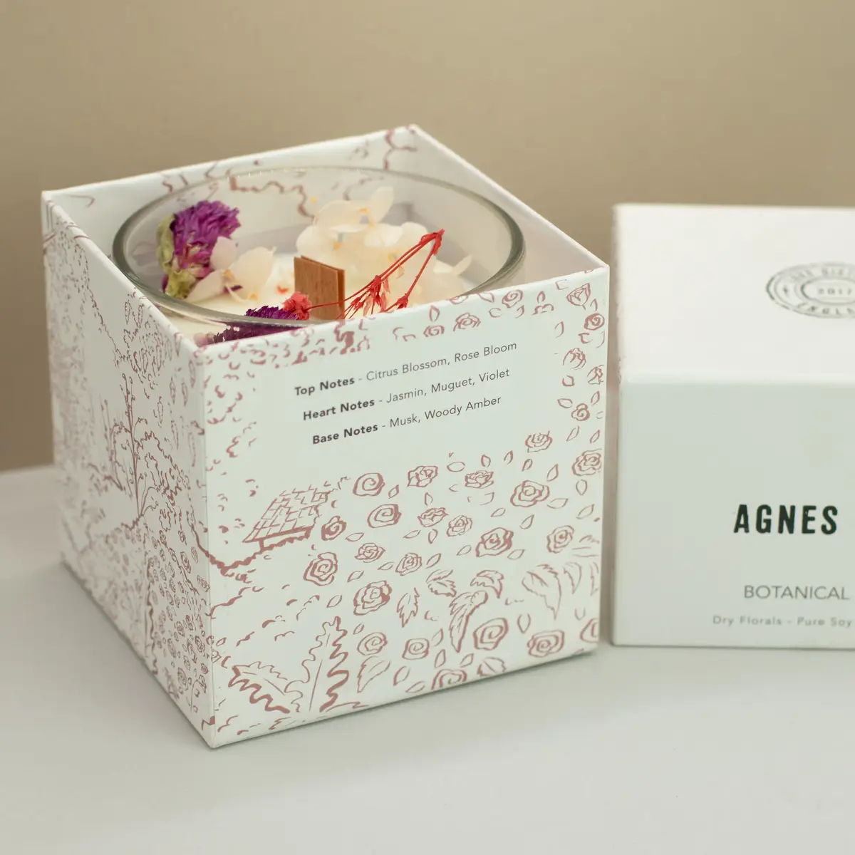 Agnes + Cat Botaniskt Sojavaxljus - Rosor från Sawrey - produktbild 5