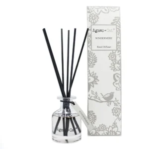 Agnes & Cat doftpinnar 140 ml Windermere med glasflaska och svarta pinnar