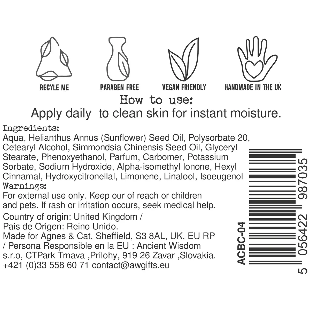 Agnes + Cat Hand- och kroppskräm Moroccan Roll 300 ml - produktbild 3