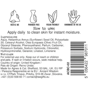 Agnes + Cat Hand- och kroppskräm Sea Salt & Moss 300 ml - produktbild 3