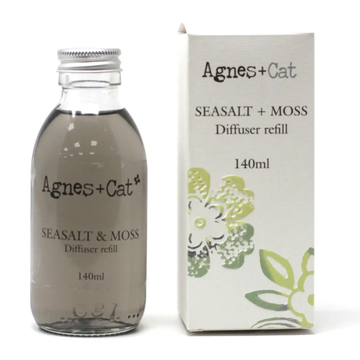 Agnes + Cat påfyllning till doftspridare 140 ml Seasalt och Moss - produktbild 3