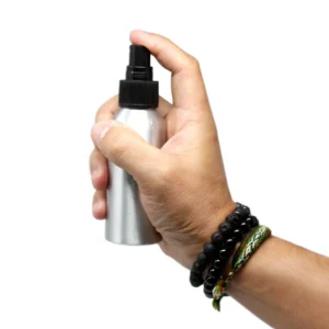 Aluminiumflaska med svart spraypump 100 ml - produktbild 3