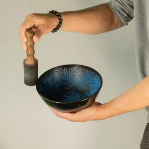 Aluminiumklangskål Magic Mushroom blå 20 cm - produktbild 6