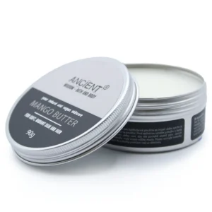 Öppen burk med Ancient Pure Body Butter kroppssmör med mangosmör