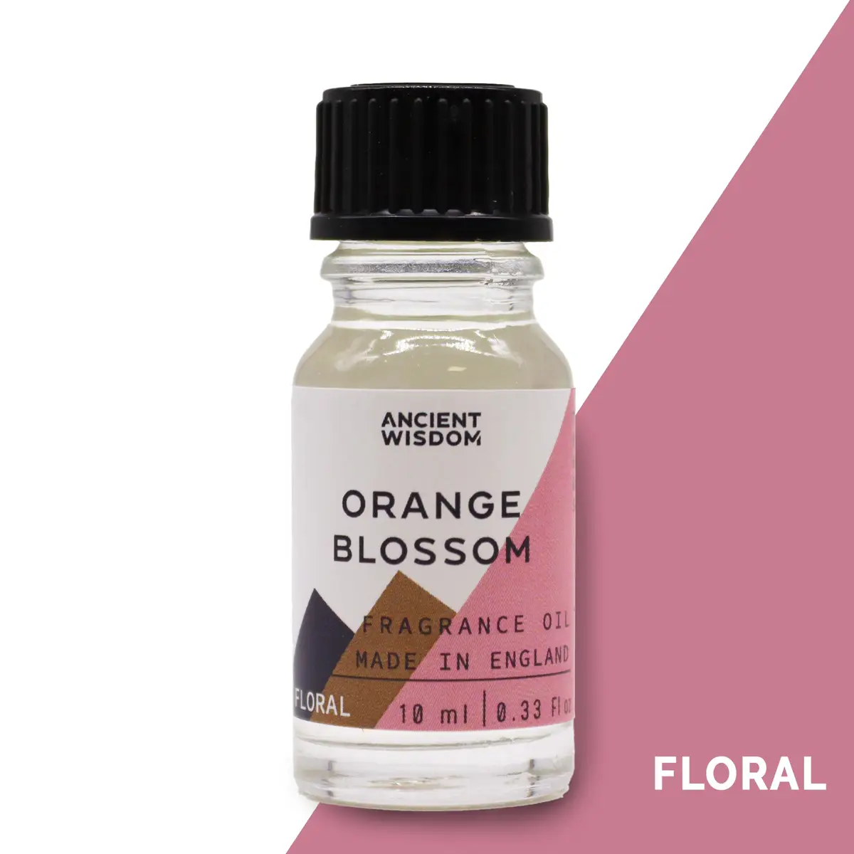 Glasflaska med Ancient Wisdom doftolja apelsinblomma 10 ml