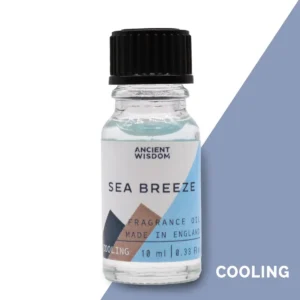 Flaska med Ancient Wisdom doftolja Sea Breeze 10 ml med svart skruvkork