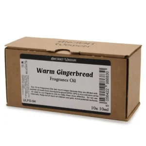 Förpackning med Ancient Wisdom doftolja varm pepparkaka 10 ml