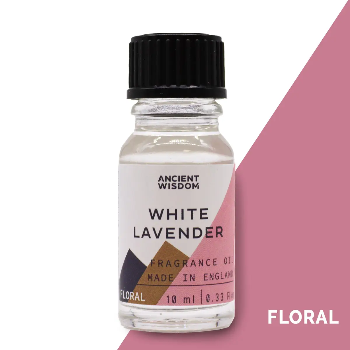 Flaska med Ancient Wisdom doftolja vit lavendel 10 ml
