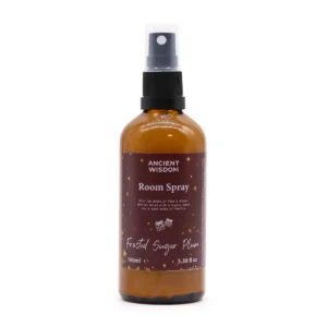 Flaska med Ancient Wisdom doftspray för rum och kudde Frosted Sugar Plum 100 ml