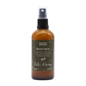 Flaska med Ancient Wisdom doftspray för rum och kuddar i doften Festive Morning