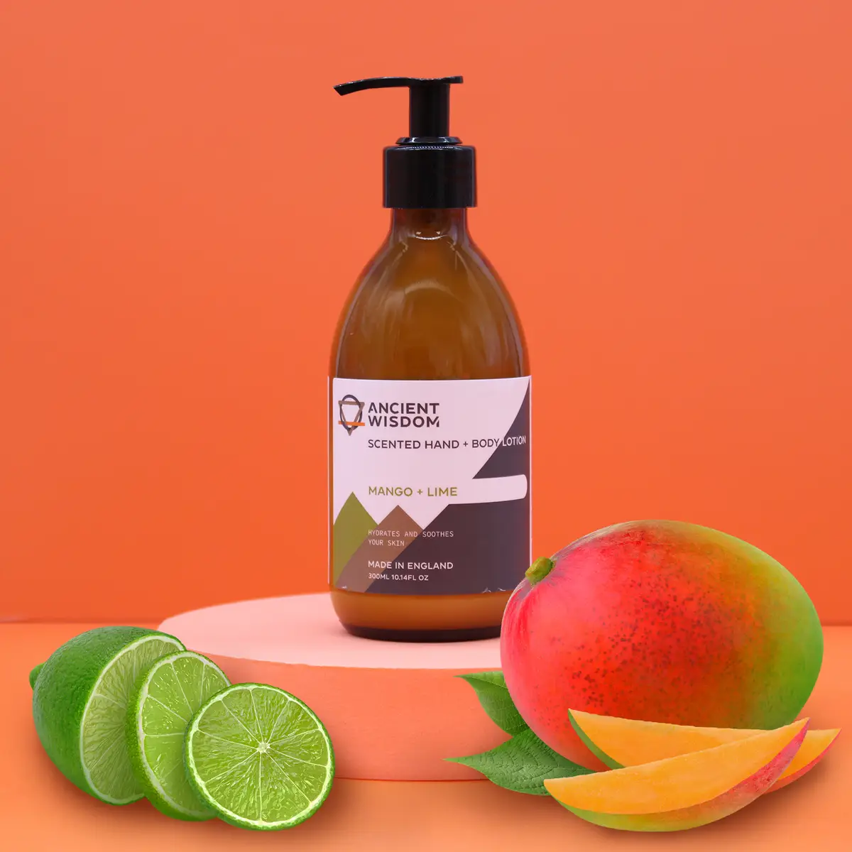 Ancient Wisdom Mango- och Limelotion för händer och kropp 300 ml - produktbild 3