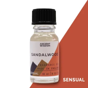 Flaska med Ancient Wisdom Sandelträ doftolja 10 ml