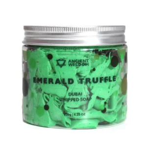 Burk med grön vispad tvål Ancient Wisdom Emerald Truffle