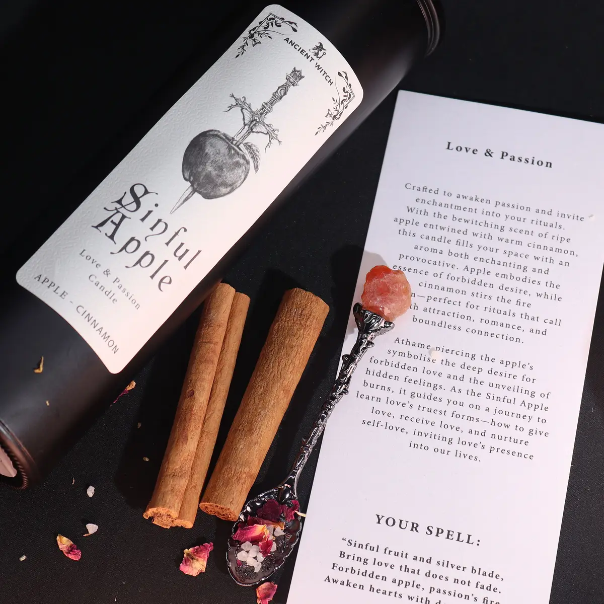 Ancient Witch Forntida häxritualljus med äpple och kanel doft - produktbild 3