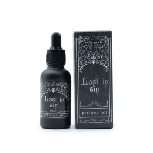 Flaska och förpackning för Ancient Witch parfymolja Lost in Sin