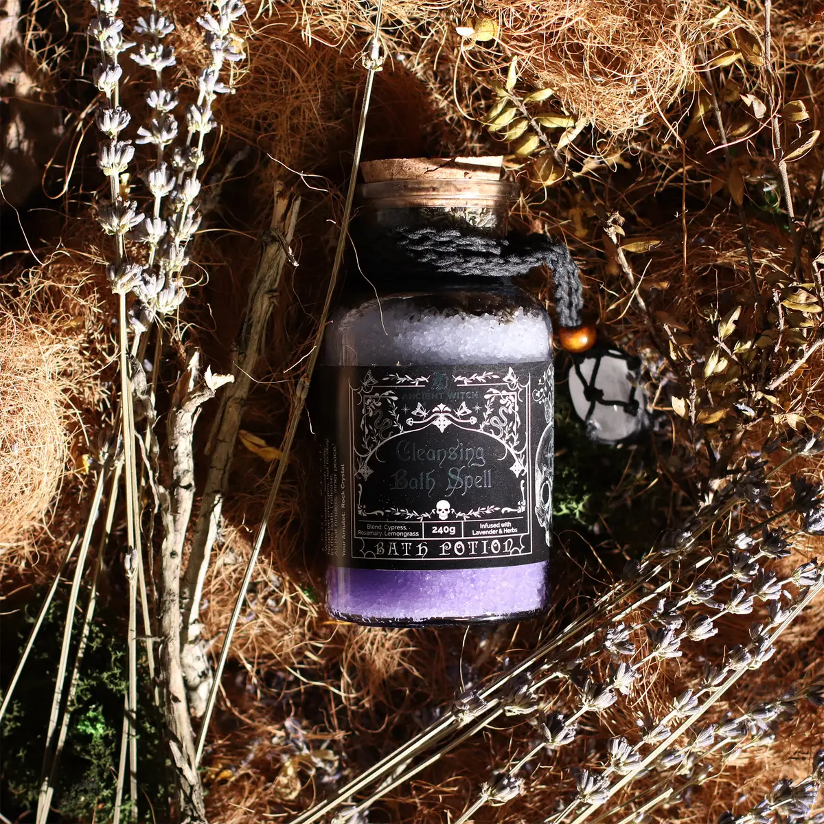 Ancient Witch rengörande badsalt med kristallamulet - produktbild 10