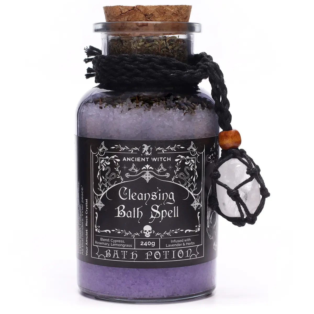 Ancient Witch rengörande badsalt med kristallamulet - produktbild 5