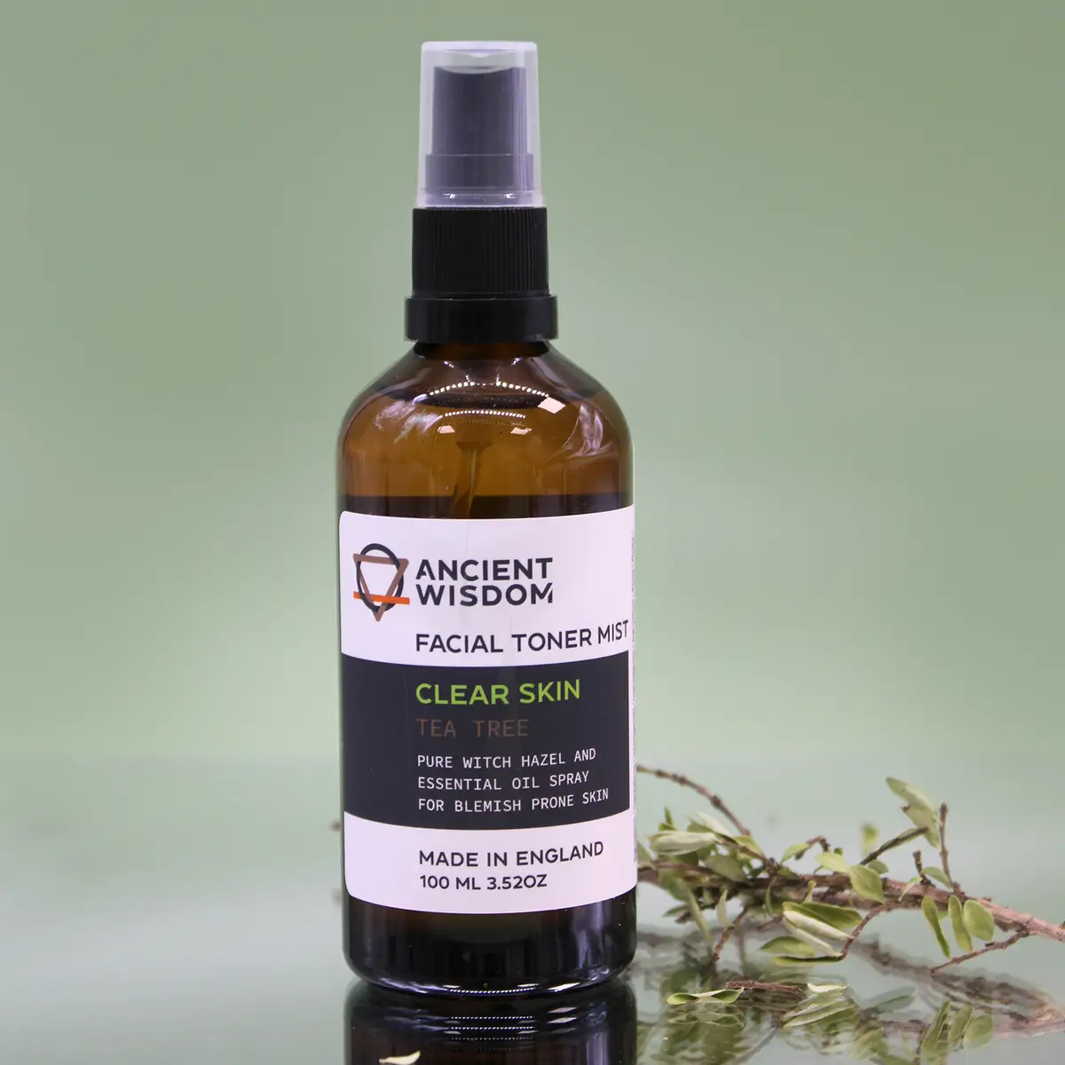 Ansiktsspray med trollhassel och tea tree 100 ml - produktbild 3