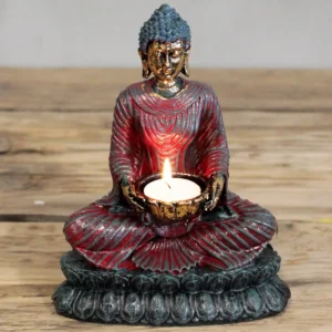 Antik Buddha ljushållare för meditatör - produktbild 2
