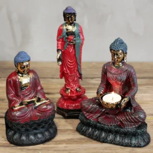 Antik Buddha ljushållare för meditatör - produktbild 4