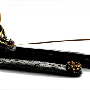 Antik Buddha rökelsebrännare med låda - produktbild 3