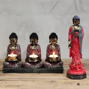 Antik Buddha-staty stående - produktbild 4