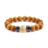 Armband i cederträ med solar plexus-chakra och citrin