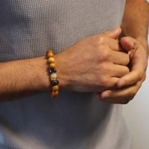 Armband i cederträ med solar plexus-chakra och citrin - produktbild 3