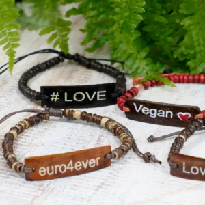Armband i kokos med budskap Euro4Ever - produktbild 2