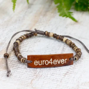 Armband i kokos med budskap Euro4Ever - produktbild 3