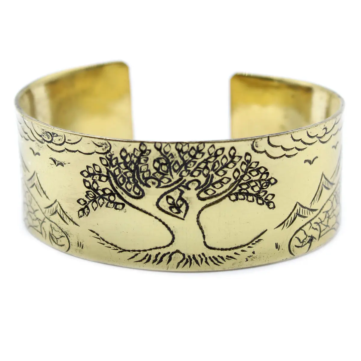 Armband i mässing med tibetansk mantra och livets träd - produktbild 5