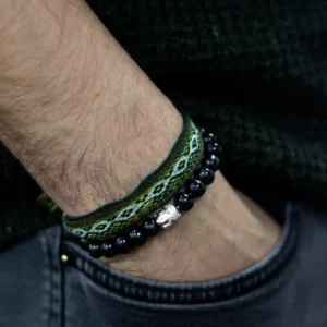 Armband i trä med Buddha-berlock - produktbild 3