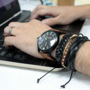 Armbandset för herr i mörka jordtoner - produktbild 10