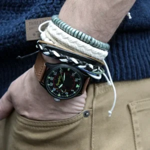Armbandset för herr i mörka jordtoner - produktbild 7
