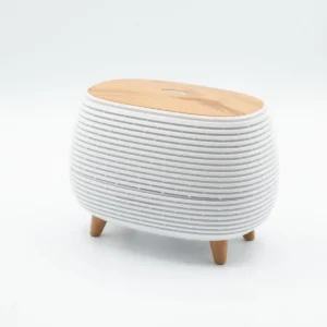 Aromadiffusor med ribbad design och färgskiftande LED-ljus - produktbild 2